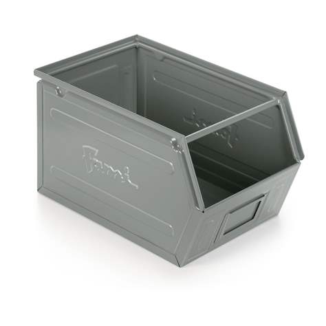 Sichtlagerkasten aus Stahlblech, 525 x 310 x 315 mm, Traglast 150 kg