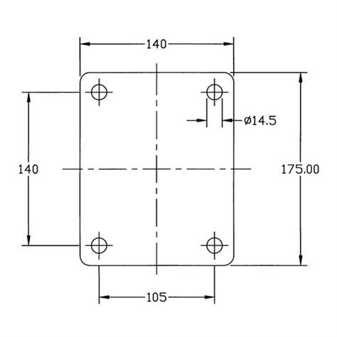 Transport-Bockrolle, Kunststoffrad, Durchm. 250 mm, Traglast 1500 kg - Bild2