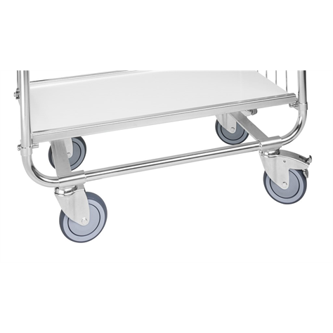 Etagenwagen, galvanisch verzinkt, 2 Etagen, Tragfähigkeit 250 kg, LxBxH: 1195x470x1120 mm - Konga Mekaniska Verkstad AB - Bild2