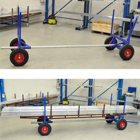 Manipulationswagen für Langgut, Tragfähigkeit 3500 kg - Konga Mekaniska Verkstad AB - Bild3