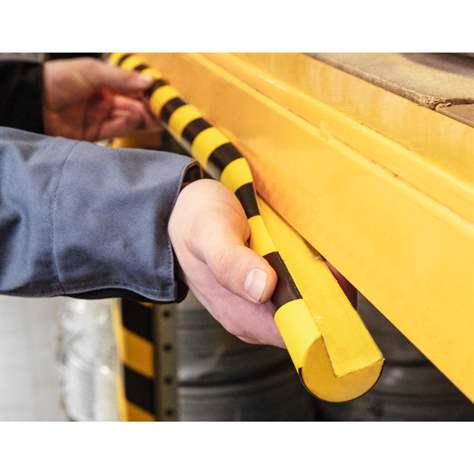 Eckschutzprofil mit Rundkante Ø 40 mm, selbstklebend, Farbe Gelb-Schwarz, Länge 1 m, VE 5 Stück - DURABLE Hunke & Jochheim GmbH - Bild4