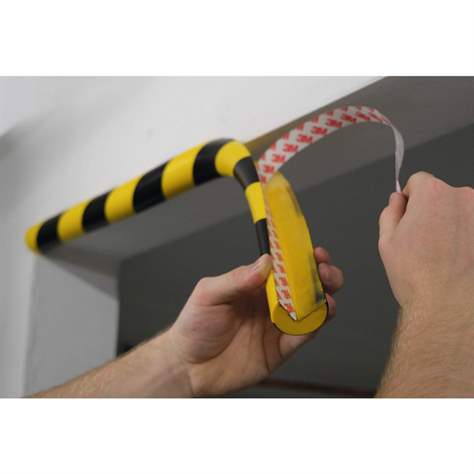 Eckschutzprofil mit Rundkante Ø 40 mm, selbstklebend, Farbe Gelb-Schwarz, Länge 1 m, VE 5 Stück - DURABLE Hunke & Jochheim GmbH - Bild5
