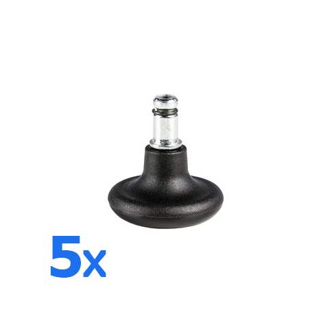 ESD Gleiter für Bürostühle, Ø 50 mm, Stift 11 mm, VE 5 Stück