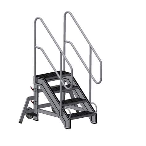 Outdoor-Treppen aus Aluminium, 4 Alu-Stufen - Alve - Bild4