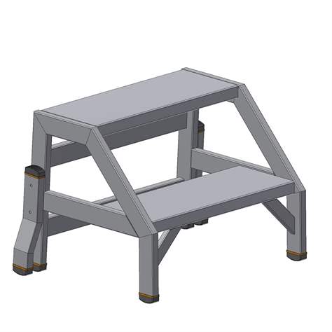 Geschweißte Aluminiumstufen "Fortissimo", 2 Stufen - Alve - Bild2