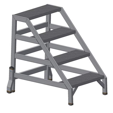 Geschweißte Aluminiumstufen "Fortissimo", 4 Stufen - Alve - Bild2