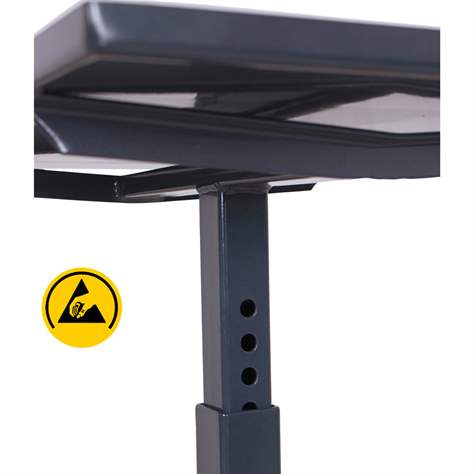 ESD - Materialständer ohne Neigung, Höhenverstellbereich 535-810 mm - Cordes - Bild2