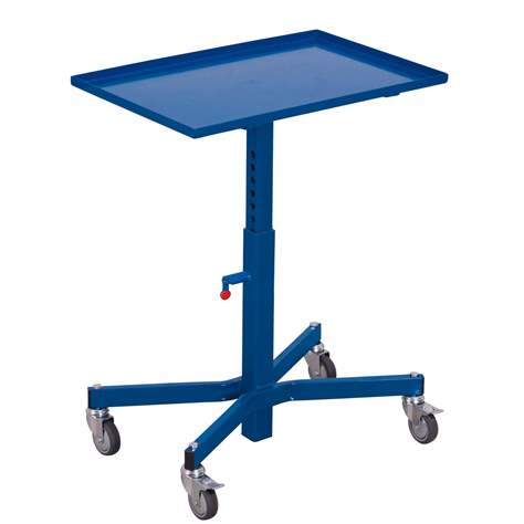 Materialständer ohne Neigung, Höhenverstellbereich 535-810 mm, Farbe blau RAL5010 - Cordes