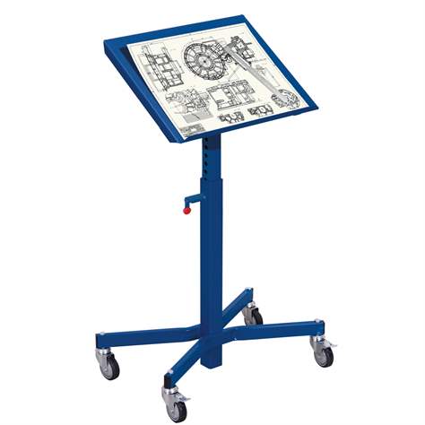 Materialständer, neigbar, Höhenverstellbereich 715-1085 mm, Farbe lichtgrau RAL7035 - Cordes - Bild2