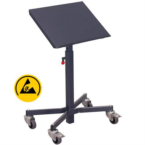 ESD - Materialständer mit Neigung, Höhenverstellbereich 715-1085 mm - Cordes