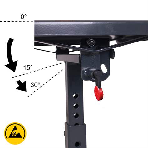 ESD - Materialständer mit Neigung, Höhenverstellbereich 520-775 mm - Cordes - Bild2