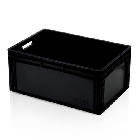 Eurobehälter geschlossen, 600 x 400 x 270 mm, schwarz