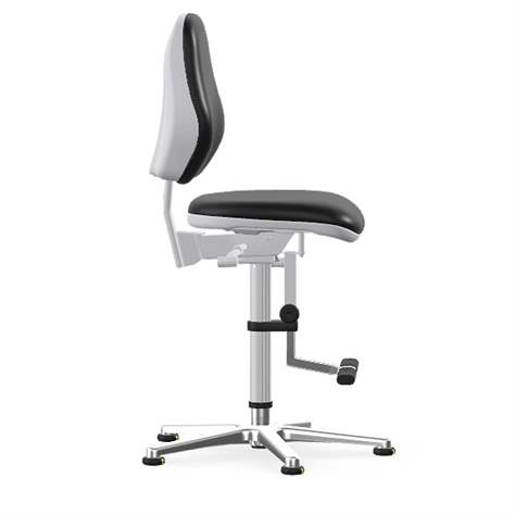 Reinraum-Arbeitsstuhl Cleanroom BASIC, antistatisch, mit Bodengleitern und Fußstütze - BIMOS - Bild2