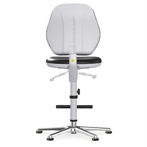 Reinraum-Arbeitsstuhl Cleanroom BASIC, antistatisch, mit Bodengleitern und Fußstütze - BIMOS - Bild3