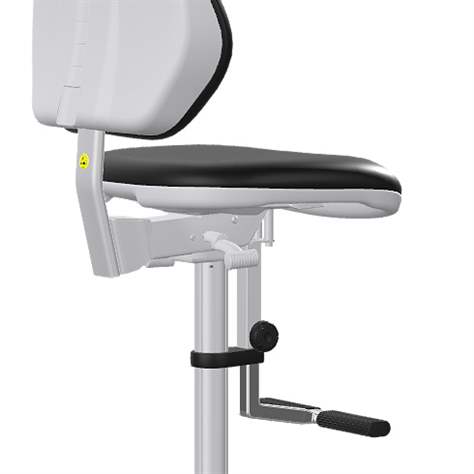 Reinraum-Arbeitsstuhl Cleanroom BASIC, antistatisch, mit Bodengleitern und Fußstütze - BIMOS - Bild5