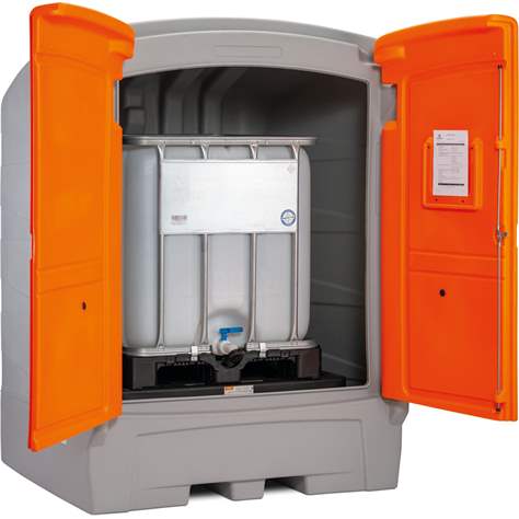 Uzamykatelná, venkovní, záchytná vana z PE, pro IBC, objem 1100 l - CEMO GmbH