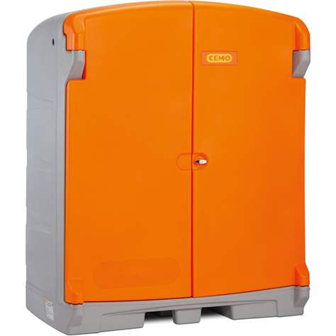 Abschlissbares Gefahrstoffdepot aus PE für 2 Fässer 200 l, Auffangvolumen 220 l - CEMO GmbH - Bild2