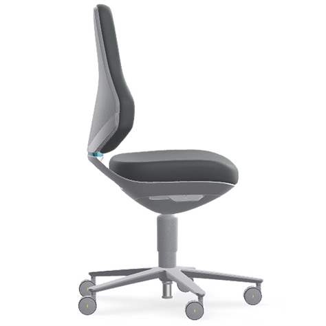 Reinraum-Arbeitsstuhl Cleanroom TEXON, antistatisch, auf Rollen - BIMOS - Bild2