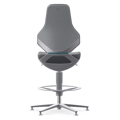 Reinraum-Arbeitsstuhl Cleanroom TEXON, antistatisch, mit Bodengleitern und Fußstütze - BIMOS - Bild8