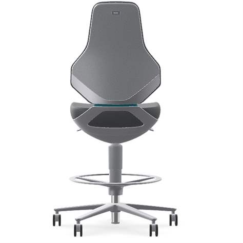 Reinraum-Arbeitsstuhl Cleanroom TEXON, antistatisch, mit Fußstütze und STOP & GO Rollen - BIMOS - Bild7