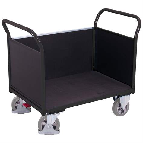 Plošinový vozík VARIOfit s dvoma madlami, 3 steny s plnou výplňou, 1000x700 mm, nosnosť 1000 kg - Cordes - obrázok5