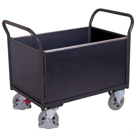 Wózek platformowy VARIOfit z dwoma uchwytami, z 4 burtami z pełnym wypełnieniem, 1000x700 mm, noś. 1000 kg - Cordes - ilustracja6