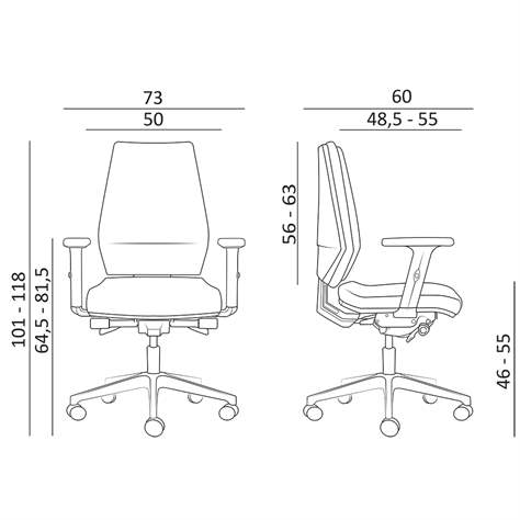 Otočná pracovní ESD židle Motion s područkami, na kolečkách, barva šedá - obrázek6