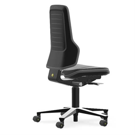 Antistatischer Arbeitsstuhl ESD NEON, Skintec-Bezug, schwarz/grau - BIMOS - Bild10