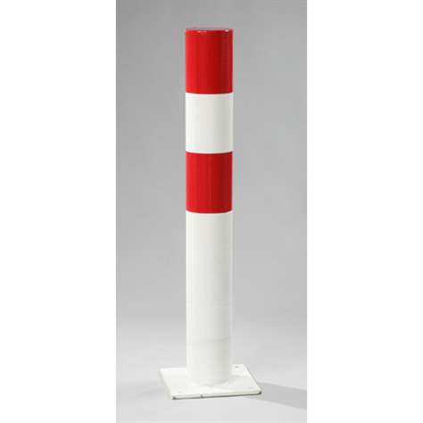 Rammschutz-Poller, Durchmesser 159 mm, für den Außenbereich, rot/weiß