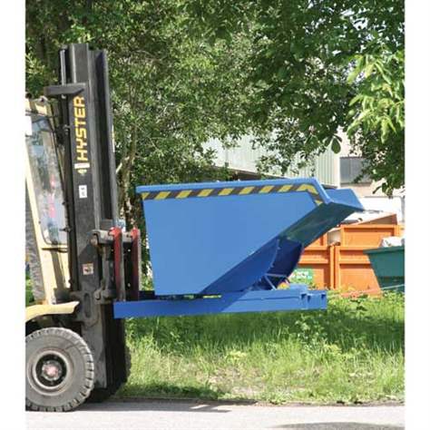 Container metalic tip cuvă basculabilă, volum 600 l, cap. port. 800 kg, lxLxH: 1500x1060x820 mm, vopsea pulbere, verde RAL6029 - imagine2