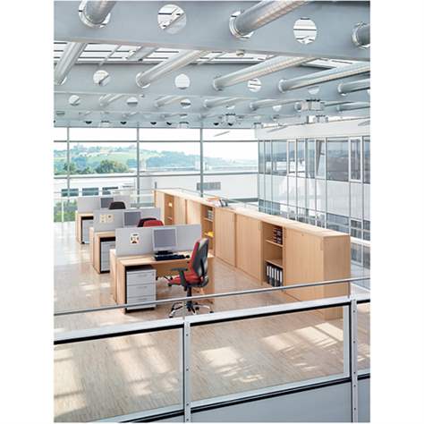 Büroschrank - Regal, H x B x T: 1895 x 600 x 445 mm, Farbe Weiß - Nowy Styl Group - Bild3