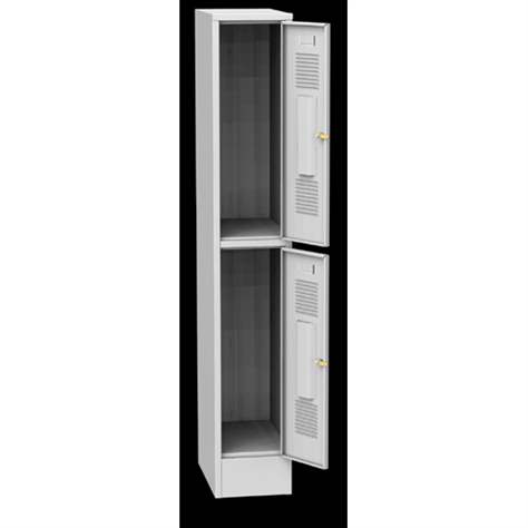 Zváraná šatňová skriňa, delená, 2 schránky, šírka 300 mm, farba dverí šedá RAL7035, štandardné vetracie žalúzie - Kovos Verneřice - obrázok2