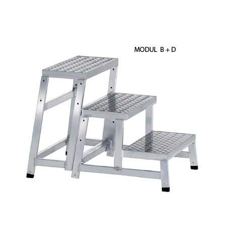 Modul-Arbeitspodeste: Anbaumodell D, Höhe 0,6 m - Bild3