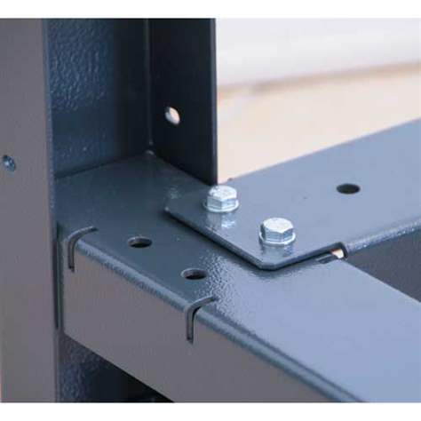 Werkstatt-Tisch TECHNO, Dreiermodul Breite 2000 mm, 6 Schubladen, Schrank, Farbe anthrazit RAL7016/orange RAL2004. - Malow - Bild4