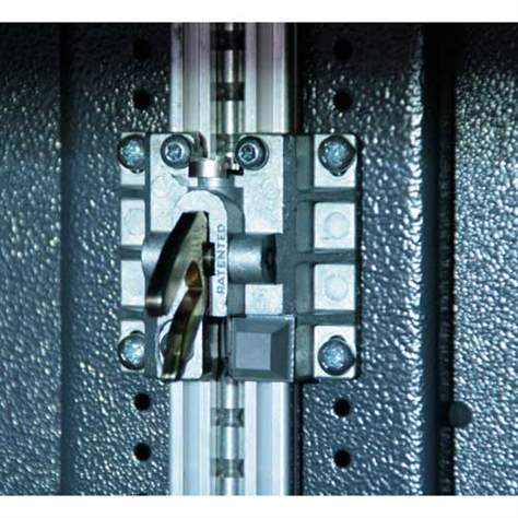 Werkstatt-Tisch TECHNO, Dreiermodul Breite 2000 mm, 6 Schubladen, Schrank, Farbe anthrazit RAL7016/orange RAL2004. - Malow - Bild6