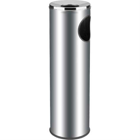 Standascher ALDA PILLAR, Edelstahl mattiert, H 690 mm, Durchmesser 200 mm - Alda S.A.