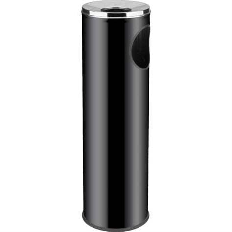 Standascher ALDA PILLAR, Stahlblech schwarz pulverbeschichtet, H 690 mm, Durchmesser 200 mm - Alda S.A.