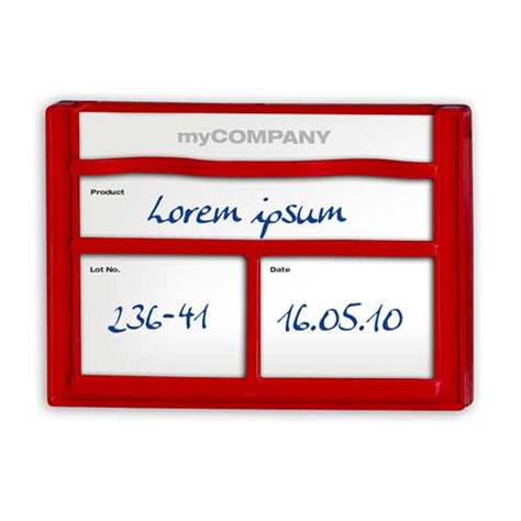 Etikettenhalter 25 x 15 cm, rot, 5 Stück