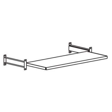 Poliță extractibilă, pas ajustare pe înaltime de 25 mm, l.x adân.: 1000 x 370 x 28 mm, gri RAL7035 - Malow - imagine2