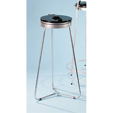 Müllsackständer für 1x120 l Säcke, zusammenlegbar, verzinkt, Kunststoffdeckel Schwarz