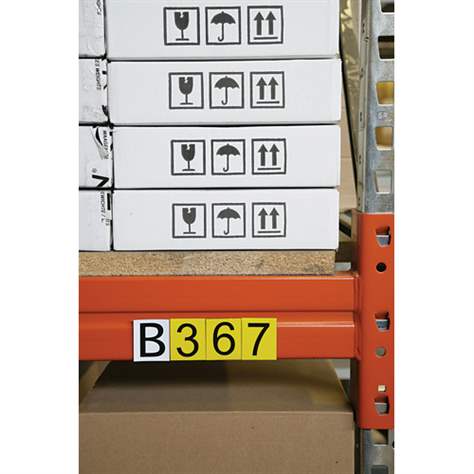 Magnetické číslice, 50 x 42 mm, bílá, sada čísel 0-9, balení 10 sad. - obrázek2