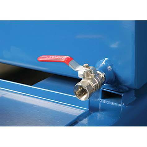 Cuvă rabatabilă cu tavă intermediară perforată, volum 900 l, cap.port. 1000 kg, lxLxH: 1500x1560x820 mm, vopsea pulbere, roșu RAL3000 - imagine4