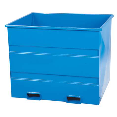 Drehbehälter, Volumen 1100 l, Traglast 1000 kg, LxBxH: 1200 x 1000 x 950 mm, Farbe Blau RAL5010