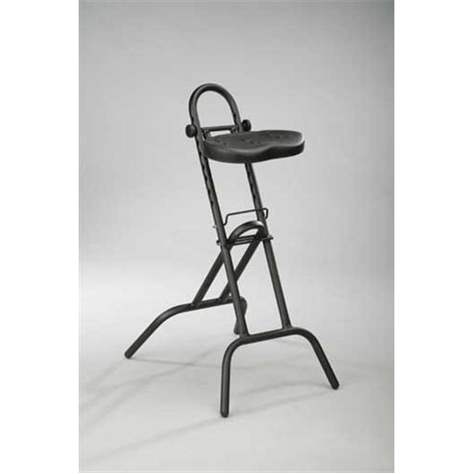 Scaun de atelier cu cadru rabatabil, negru - imagine3