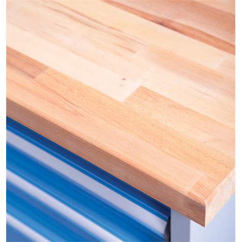 Banc mobil de atelier 1200 x 700 mm, mobilă, capacitate portantă 340 kg, 8 sertare, albastru RAL5012 - Polak CZ, s.r.o. - imagine3