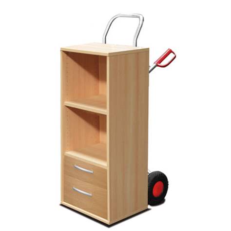 Möbelkarre VARIOfit, Tragfähigkeit 250 kg, Schaufel 360 x 330 mm, Luftbereifung, Farbe Anthrazit RAL7016 - Cordes - Bild3