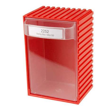 Klappkasten Swingbox, 100 x 150 x 94 mm, herauskippbar, 1 Kasten, Farbe Rot