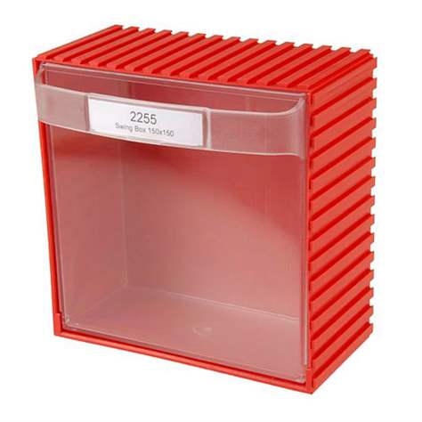 Klappkasten Swingbox, 150 x 150 x 94 mm, herauskippbar, 1 Kasten, Farbe Rot