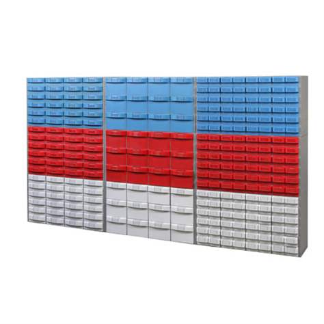 Plastový zásobník VariBox, 1000 x 533 x 355 mm, 12 zásuviek šedej farby. - obrázok2