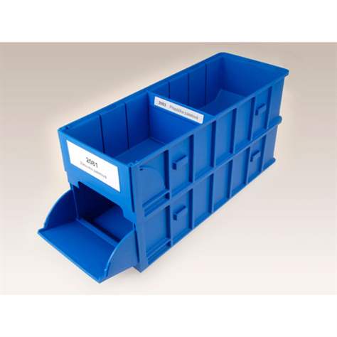 Paletová zásuvka s výklopným čelom, 144x89x390 mm, modrá RAL5015 - obrázek2